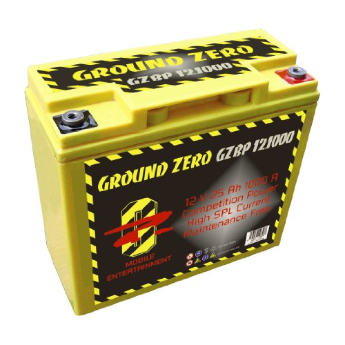 Ground Zero GZBP 12.1000 Batterie 12 V 25 Ah, 1000 Ampere Competition Power