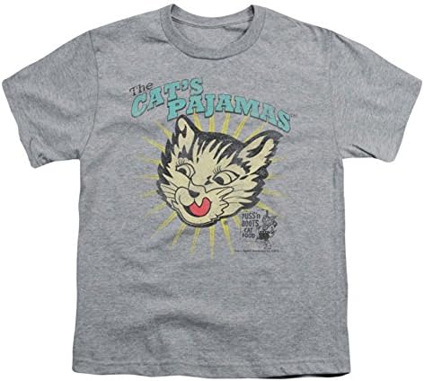 PUSS N BOOTS/CATS PAJAMAS - S/S Youth 18/1 - HEATHER - MD
