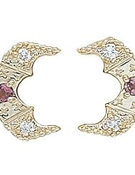 14 Karat Gold Slide with Pink Tourmaline center and Diamond accents GS345-2-PT-D
