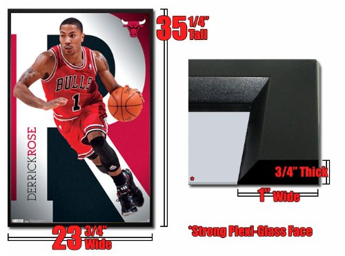 Framed Chicago Bulls Derrick Rose Poster R Background 5481