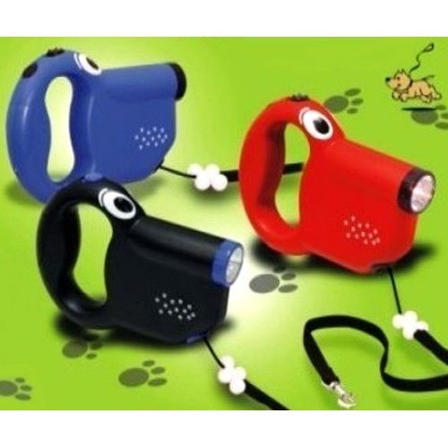 Retractable Dog Leash with Flash Light (Color Blue)