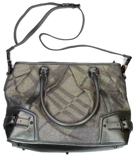 Burberry 'Medium' Shimmer Check Print Hobo Hangbag 