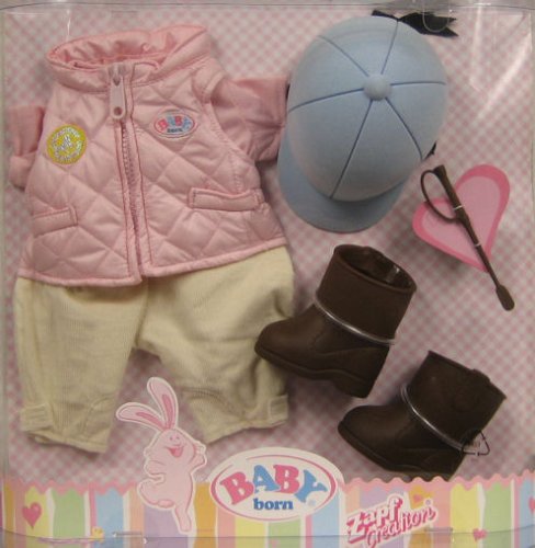 Childrens Toyshop  Toys : Zapf Creation Baby Born Horse Riding Deluxe Set (light Blue Hat)