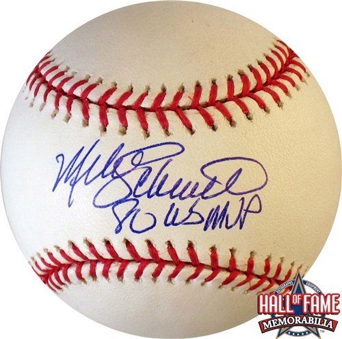 Mike Schmidt Autographed/Hand Signed Rawlings Official MLB Baseball with 80 WS MVP Inscription