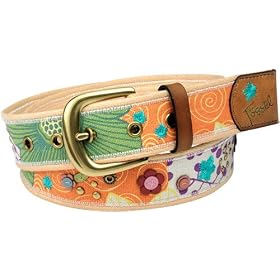 Fossil Whimsical Floral Belt