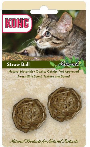 KONG Naturals Straw Ball Cat Toy (Colors Vary)