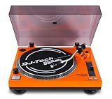 DJ Tech Vinyl Record Player Turntable Orange