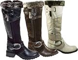 TAMARIS Leather Style RAIN SHOWER WATER PROOF FUR LINED Winter Knee High Snow Boots RRP £69.99