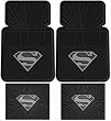 Superman DC Comics Silver Flake - Front & Rear Rubber Car Floor Mat Set