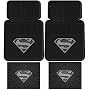Superman DC Comics Silver Flake - 4 Pc Floor Mats Set