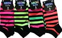 Neon Stripe Trainer Liners 3 Pairs Size 4-7