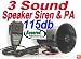 Police Tone 3 Sound Siren + Microphone 50w 115db Ton of Fun