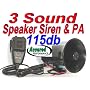 Police Tone 3 Sound Siren + Microphone 50w 115db Ton of Fun