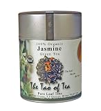 The Tao Of Tea Flower Scented And Blended Green Tea Jasmine Mou Li Hua Cha, 100% Organic, 3.5-Ounce Tins (Pack of 3)