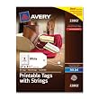 2Inx3 1/2In Printable Tags With Strings For Inkjet Printers