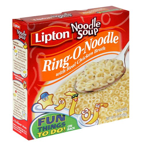 Lipton Noodle Soup, Soup Secrets Ring-O-Noodle, 4.9-Ounce Boxes (Pack of 24)