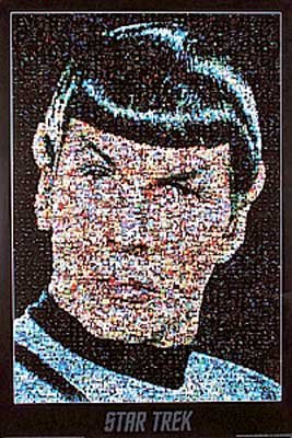 STAR TREK POSTER SPOCK MOSAIC REPRINT 27X41