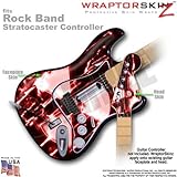 Radioactive Red WraptorSkinz Skin fits Rock Band Stratocaster Guitar for Ni ....