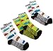 Kids Socks - Country Boys 2-7 Cars Sock 3 Pack,Assorted A,7-8