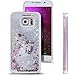 Galaxy S7 Edge Funny Case,Jesiya Creative Design Quicksand Flowing Liquid Floating Luxury Bling Glitter Sparkle Stars Hard Case for Samsung Galaxy S7 Edge