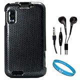 Carbon Fiber 2 Piece Protective Rubberized Crystal Hard Case for AT&T Wirel ....