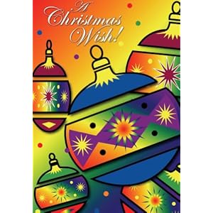 Rainbow Ornaments - Boxed Holiday Christmas Greeting Cards - Set of 10 Cards and Envelopes