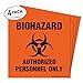 (4 Pack) Biohazard Authorized Personnel Only Decal Sign - 6