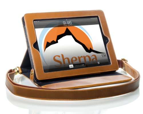 Shoulder Strap Carrying Case for iPad by Sherpa Carry - Camel