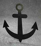 Black STEEL ANCHOR 32 Flat SAILBOAT Metal NAUTICAL Wall Decor Indoor OUTDOOR Nautical Plaque