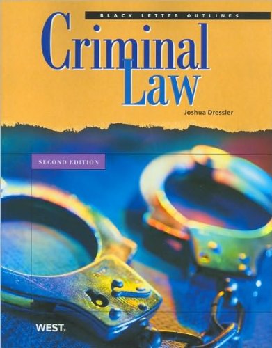 Black Letter Outline on Criminal Law (text only) 2nd(Second) edition by J. Dressler