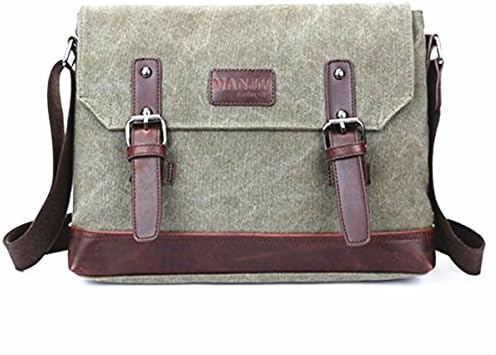 Messenger Bag, Rosmarinus Canvas Cross-body Bag Travel Bag Business Briefcase