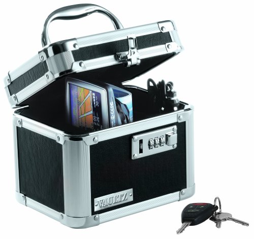 Vaultz Locking GPS Storage Box, 5.75 x 6.375 x 7.125 Inches, Black (VZ00107)