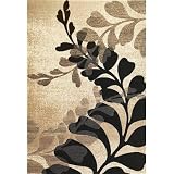 Onyx Ivory / Black Oasis Contemporary Rug Size: 53" x 77"