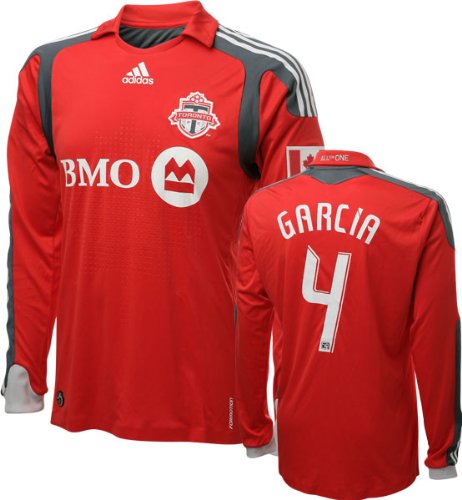 Nick Garcia 2009 Game Used Jersey: Toronto FC #4 Long Sleeve Home Jersey Nick Garcia 2009 Game Used Jersey: Toronto FC #4 Long Sleeve Home Jersey