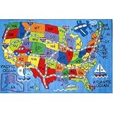 LA Rug Travel Fun Rug 5'3x7'6