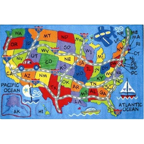 LA Rug Travel Fun Rug 5'3