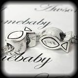Silver Bead Spacer Charm " Infinity Jesus fish " Fits Pandora Chamilia Troll Style Bracelet