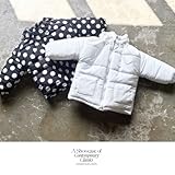 【RIRORA】パンパラパンダウンジャケット [ブラック/ホワイト] 女の子・一番かわいい服・動きやすい服・誰よりもおしゃれに・ベビーファッション (9 (105-115cm), ブラック)