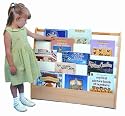 Reading and Activity Center-Bookshelf & Art Board (Natural/White) (27"H x 32.75"W x 15.5"D)