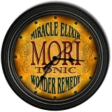 Mori 's Tonic Wonder Remedy Black Cascading Pub Style Wall Clock
