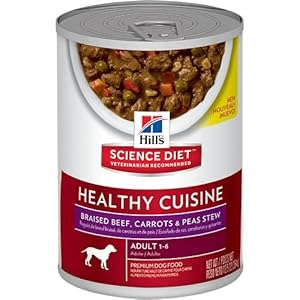 Hill's Science Diet Canine Adult Braised Beef Carrots & Peas Stew Dog Food, 12.5 oz, 12-Pack