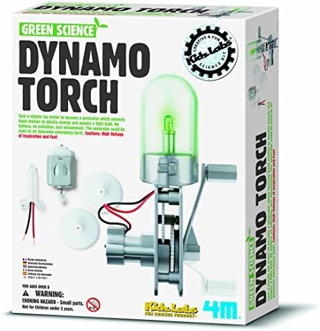 Kidz Labs - Green Science - Dynamo Torch - Kids Children Girls Boys - Learning Science Kit - Number 1 Xmas Christmas Present Gift Fun Toys &amp; Games Idea Age 8+ by Future Scientist