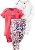 カーターズ Carter's ボディスーツ & パンツ 3点セット 3-Piece Bodysuit & Pant Set NB (50-55cm)