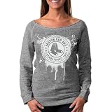 MLB Boston Red Sox Ladies Mock Twist Scoop Neck French Terry Sweater - Gray (Small)