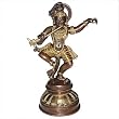 Hindu Gods Krishna Brass Statue