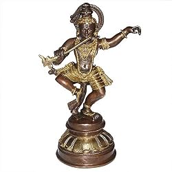 Hindu Gods Krishna Brass Statue