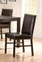 Set of 2 Contemporary Bycast Leather Parson Dining Chairs