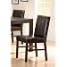 Set of 2 Contemporary Bycast Leather Parson Dining Chairs