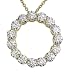 18k Yellow Gold Diamond Circle Pendant (4.76 cttw, H-I Color, VS2 Clarity), 16