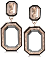 Ivanka Trump "Octagonal" Rock Crystal Dangle Earrings with Diamonds